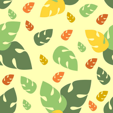 Background for various surface. Trendy textures. Abstract seamless pattern with autumn forest.の写真素材