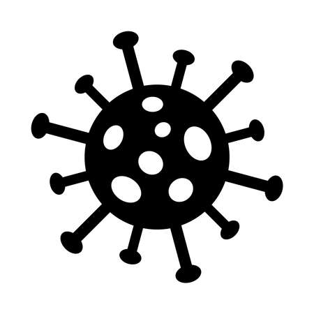 Coronavirus Bacteria. Covid-2019. Infection and Stop Coronavirus Concepts. Virus icon illustration isolated vector sign symbol.のイラスト素材
