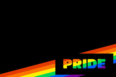 Template for text. Graphic design sign mockup. Editable template for web, print. LGBT pride flag, rainbow flag background. Multicolored peace flag movement. Original colors symbol. Horizontal stripes icon.のイラスト素材