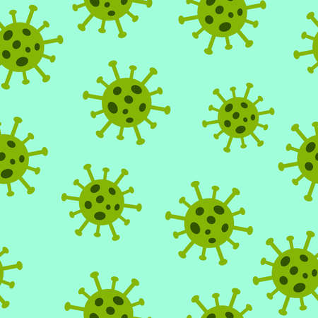 Simple medical texture made with thin line bacteria signs. Virus or bacterium seamless pattern.の写真素材
