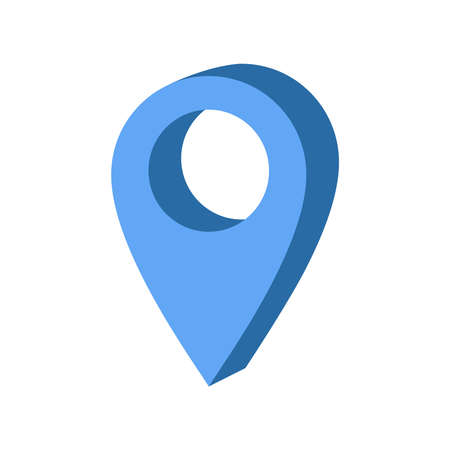 Color maping pin location icon. Vector illustration for web design. Blue pin icons. Vector illustration in flat isometric 3D style.のイラスト素材