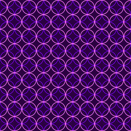 Optical illusion effect. Pink and blue circle on dark background. Vector illusive background. Futuristic vibrant design. Pattern for tablecloth, dress, skirt, print and textile design.のイラスト素材