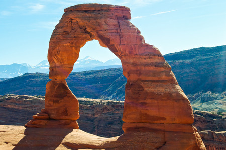 Sandstone arch symbol of the U S  State of Utah 