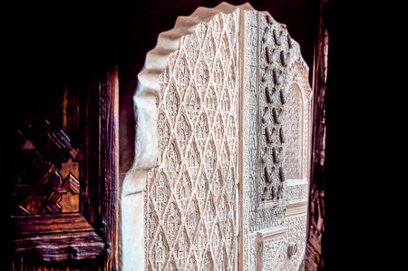 Ali Ben Youssef Koranic School in Morocco Marrakeshのeditorial素材