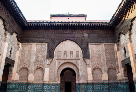 Ali Ben Youssef Koranic School in Morocco Marrakeshのeditorial素材
