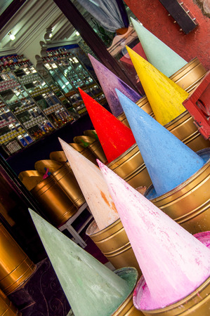 Mountain species shop Marrakesh souk  Moroccoの写真素材