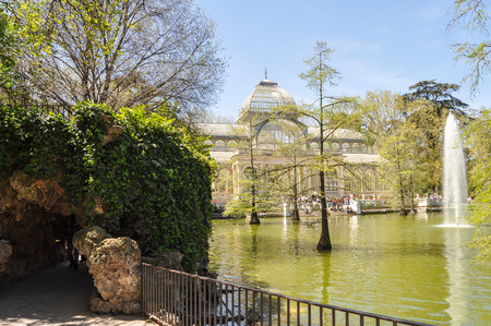 Crystal Palace in the Retiro Park in Madridのeditorial素材