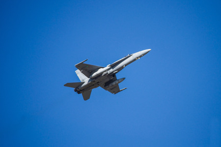Fighter Jet F-18 in flightのeditorial素材