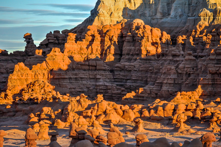 geological formations in Goblin Valley State Park, Utahの写真素材