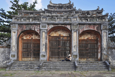 gateway to the Imperial Tomb of Emperor Khai Dinh Hue - Vietnamのeditorial素材