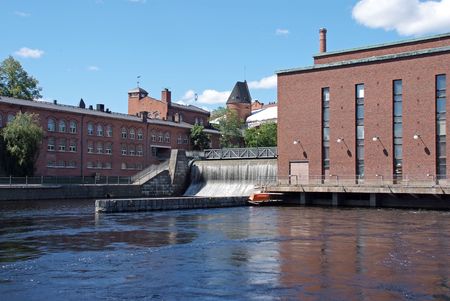 Tampere. Waterfallの写真素材