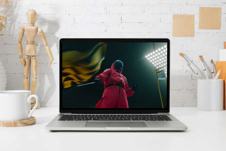 Squid Game Wallpapers with soldiersのeditorial素材