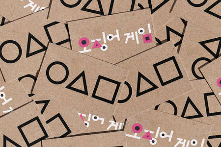 Squid Game Wallpapers, Business card, Yerevan, Armenia - 2021 November 11: