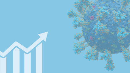 Covid-19 statistics banner, covid-19 wallpaper with coronavirus
