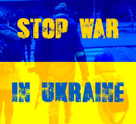 Russia vs Ukraine stop war, Russia and Ukraine fightingの写真素材