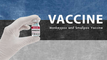 Vaccine Monkeypox and Smallpox, monkeypox pandemic virus, vaccination in Estonia for Monkeypox Image has Noise, Granularity and Compression Artifactsの写真素材