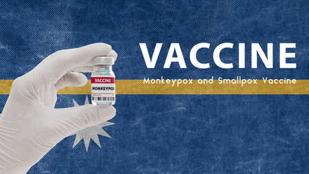 Vaccine Monkeypox and Smallpox, monkeypox pandemic virus, vaccination in Nauru for Monkeypox Image has Noise, Granularity and Compression Artifactsの写真素材