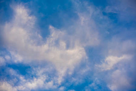 Blue sky background, sky and cloudsの写真素材