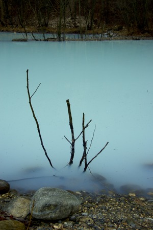 Mystic water. Sources of hydrogen sulfide odd color water.の写真素材