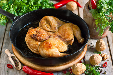 Chicken tabaka, traditional recipe of Georgian cuisineの写真素材