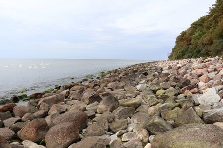 stony beachの写真素材