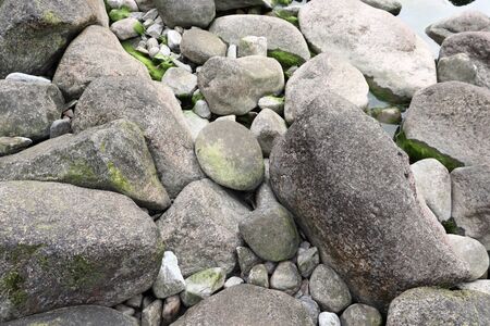 stony beachの写真素材
