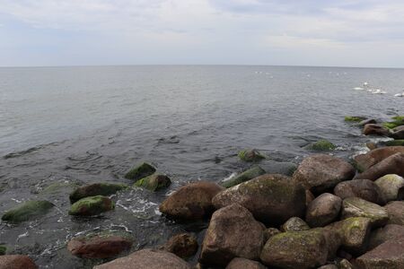 stony beachの写真素材