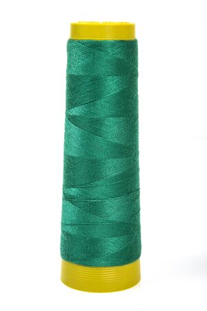 Colored sewing thread spools, natural fiber.