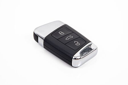 Car key on a white background.の写真素材