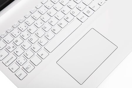 White keys on top of the keyboard.