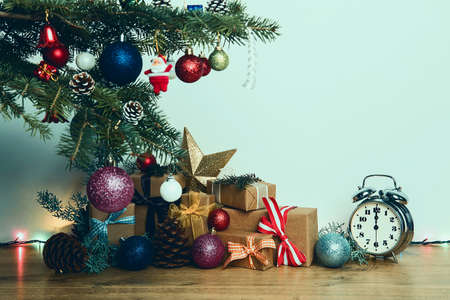Christmas Ornaments isolated on a white background.