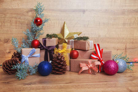 Christmas Ornaments isolated on a white background.の写真素材