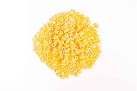 Tasty uncooked cake on white background.の写真素材