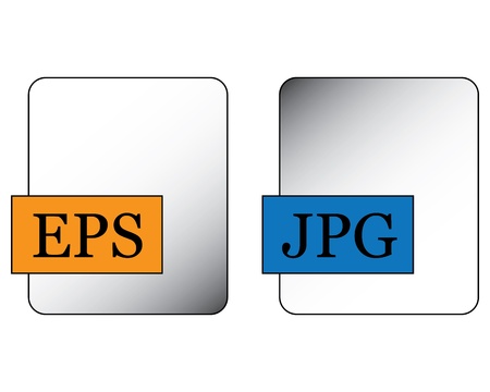 eps and jpg file iconのイラスト素材