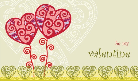 Valentines floral background のイラスト素材