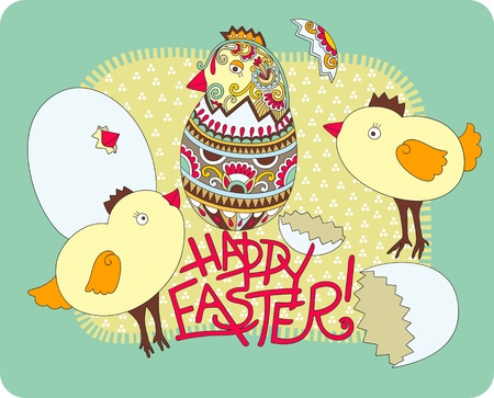 Easter greeting card のイラスト素材