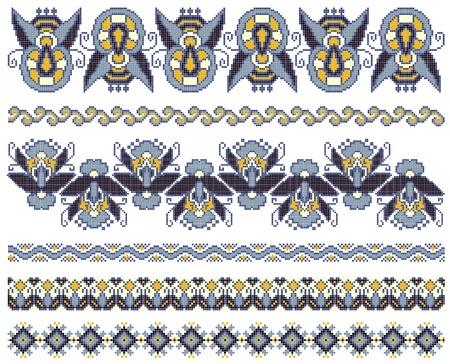 embroidered good like handmade cross-stitch ethnic Ukraine pattern 