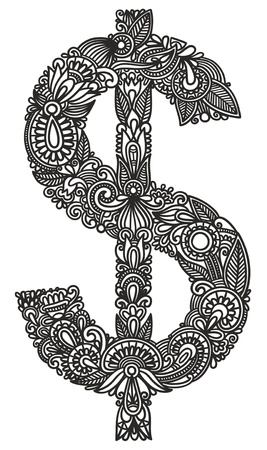 Hand drawing ornamental alphabetのイラスト素材