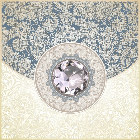 floral background with diamond jewel のイラスト素材