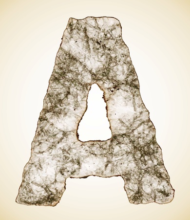 crush paper texture alphabet のイラスト素材