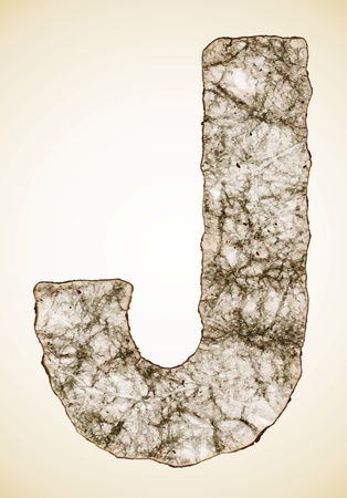 crush paper texture alphabet のイラスト素材