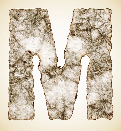 crush paper texture alphabet のイラスト素材