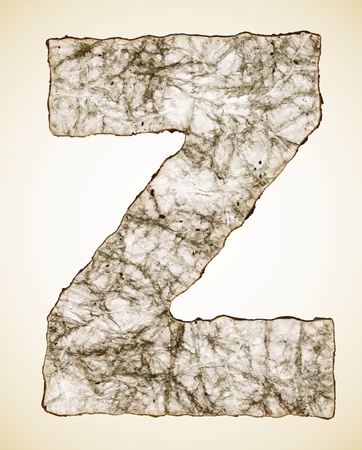 crush paper texture alphabet のイラスト素材