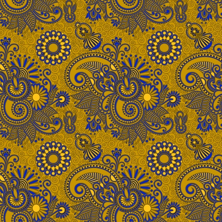 seamless flower paisley design background のイラスト素材