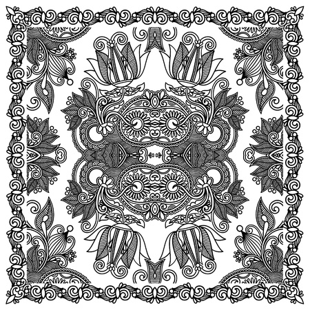 Ornamental Floral Paisley Bandana のイラスト素材