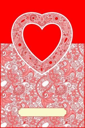 Valentin Day card with heart のイラスト素材