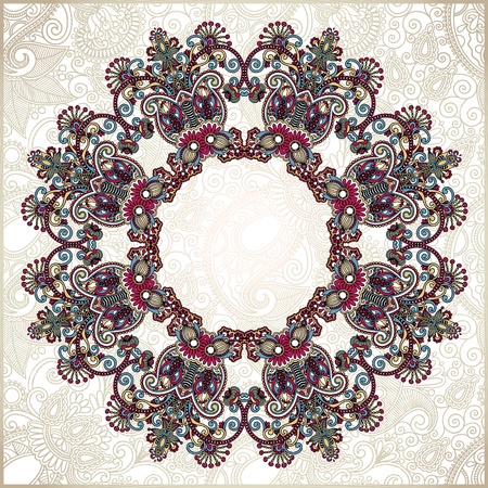 Circle ornament, ornamental round lace のイラスト素材