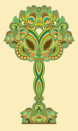 abstract ornamental floral tree のイラスト素材