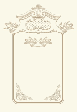 classical vintage old frame design のイラスト素材