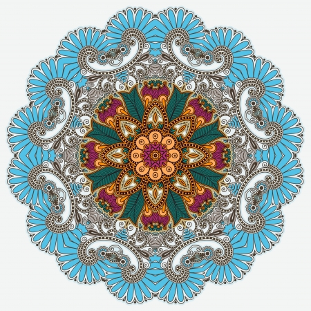 Circle ornament, ornamental round laceのイラスト素材